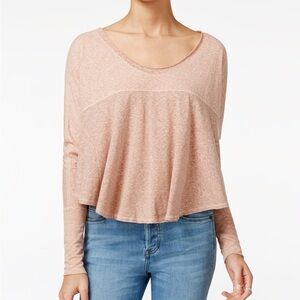 Free People Women's New Cloud Nine Drapey Boxy Color block Style Top Sz XS